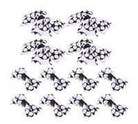 MUSISALY Lot de 12 Barrettes de Football pour Filles Nœuds en Tissu Noir et Blanc Accessoires Légers et Doux pour Cuir Chevelu Sensible pour École et Activités Sportives