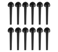 MUSISALY Lot de 12 Chevilles d'Accordage en Ébène Œil de Poisson Noir pour Oud Accessoires Professionnels pour Instruments à Cordes Pièces Artisanales pour Réglage Précis et Solide