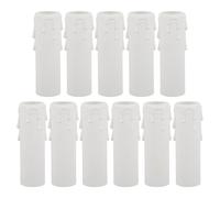 MUSISALY Lot de 12 Manchons Anti-Gouttes pour Bougies, Tubes en Plastique Blanc 30X100Mm, Cache-Douille de Lustre Décoratif, Compatibles Bougies D’Intérieur, pour Salon et Salle à Manger