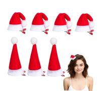 MUSISALY Lot De 12 Pinces À Cheveux En Forme De Chapeau De Noël Pour Garçons Et Filles Pinces À Cheveux Pour Filles Épingle À Cheveux En Peluche En Forme Darbre De Noël