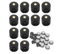 MUSISALY Lot de 12 sets de Capuchons Métalliques pour Interrupteur de Lampe Torche Protection Étanche pour Mini Bouton-Poussoir Compatible Usage Extérieur et Bricolage Argenté Compact
