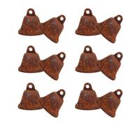 MUSISALY Lot de 15 Cloches Décoratives Vintage Style Temple Religieux Finition Rouillée Antique Diamètre 38 CM Pièces pour Carillons Éoliens et Décorations de Noël Accessoires