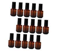 MUSISALY Lot De 15 Flacons De Vernis À Vides En Verre De 15 Ml De Forme Cylindrique Avec Pinceau Inclus Étanches Et Robustes