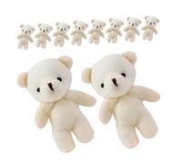 MUSISALY Lot de 15 Mini Ours en Peluche 11 Cm en Coton PP Résistant, Décoration Adorable pour Porte-clés et Accessoires Maison, Figurines Ours Solide pour Présents et Bricolage
