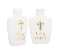 MUSISALY Lot de 2 Bouteilles d'eau de Prière Blanches 60ml en PE Rechargeables Décoratives pour Rituels et Aromathérapie Bureau