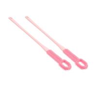 MUSISALY Lot de 2 Brosses de Nettoyage Orteils à Long Manche Brosse de Exfoliante Douce en Silicone Accessoire Soin des Pieds Rose Nettoyage des Espaces Entre les Orteils