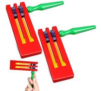 MUSISALY Lot de 2 Cliquets en Bois Traditionnels à Double Couche Jouets Matraca Bruit Instruments Musique Jouets pour Événements Sportifs et Fêtes Rotatif Solide et Sécurisé