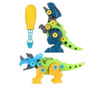 MUSISALY Lot de 2 Jouets Dinosaure à Démonter et Assembler Modèle Éducatif en Plastique Sûr Taille Moyenne Activité Manuelle pour Garçon et Filles Développement Dextérité et