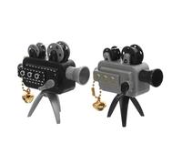 MUSISALY Lot de 2 Mini Projecteurs de Cinéma Rétro à Manivelle Plastique Compact et Portable Décoration de Bureau et Maison de Poupée Accessoires Vintage pour Garçon et Filles et