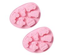 MUSISALY Lot de 2 Moules en Silicone pour Gâteau de Véhicules, Résistant Déchirure et Antiadhésif, Fabrication de Bonbons et Fudge