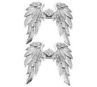 MUSISALY Lot de 2 Pinces à Cheveux Ailes Vikings en Métal, Style Rétro Gothique, Accessoires pour Coiffures Steampunk et Cosplay Halloween, Barrettes Françaises Décoratives pour