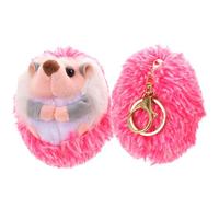MUSISALY Lot de 2 Porte-clés Hérisson en Peluche Rose, Ornement Suspendu pour Paquet à Dos et Décoration de Porte-clés, Accessoire Animal en Peluche Doux et Original pour Paquet et Bagages