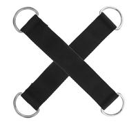 MUSISALY Lot de 2 Sangles Suspendre à Poulie en Polyester Noir Support Compact et Léger pour Accessoires de Fitness pour Entraînement à Domicile et Salle de Sport