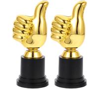 MUSISALY Lot de 2 Trophées en Plastique Forme Pouce Modèle Décoratif pour Garçon et Filles Récompense Compétition Maternelle et Primaire Présent Éducatif pour Concours Sport et Danse