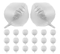 MUSISALY Lot de 20 Ballons Ronds en Aluminium Blanc 22 Pouces 4D Ballon Géant Sphérique Résistant pour Décoration Fête d'Anniversaire Mariage Shower et Festival