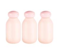 MUSISALY Lot de 3 Flacons de Voyage 100 Ml en Polyéthylène Transparent, Étanches et Réutilisables, Contenants Cosmétiques pour Shampooing et Après-shampooing, Indispensables pour Toilette