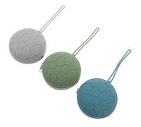 MUSISALY Lot de 3 Pochettes de Rangement pour Tétine en Silicone Imperméable Fermeture Éclair Compactes et Portables Adaptées au à Couches pour Voyage et Usage Quotidien Couleurs Gris