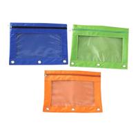 MUSISALY Lot de 3 pochettes pour classeur à fermeture éclair en tissu Oxford, trousse à crayons amovible, facile à utiliser, adaptée pour bureau et étudiants