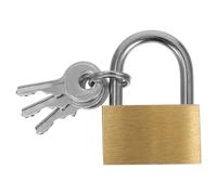 MUSISALY Lot de 4 Cadenas en Laiton Massif 30 Mm avec Clé, Moraillon pour Armoires, Tiroirs et Casiers, Serrure Multi-usages Résistante à L'usure, Maison et Extérieur, Sécurité Fiable