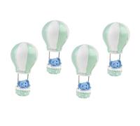 MUSISALY Lot de 4 Décorations de Gâteau Éléphant Vert en Résine Décorations Innovantes pour Cupcakes et Gâteaux d'Anniversaire Légères et Réutilisables pour Fêtes et Anniversaires