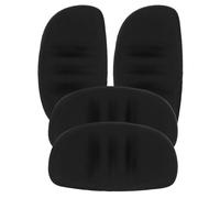 MUSISALY Lot de 4 Mentonnières de Casque de Hockey et Football Américain en Mousse EVA Noire Coussinets de Rechange Compatibles Universellement Protection du Menton pour Entraînement et