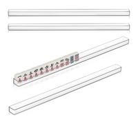 MUSISALY Lot de 4 Supports de Mahjong en Plastique Transparent Forme U Grosse Taille 318X18X10 MM Organisateur Portable pour Rangement Stable et Pratique des Tuiles pour Voyages et