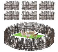 MUSISALY Lot de 40 Pièces Clôtures pour Jouets de Ferme, Modèle de Clôture de Grange Miniature en Plastique, Accessoires de Corral pour Construction de Ferme et Jeux D’Imagination Garçon