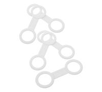 MUSISALY Lot de 5 Clips de Tuba en Silicone Blanc - Support de Sangle de Plongée 8 Formes - Fixation pour Masque et Tuba - Maintien Flexible et Résistant pour Activités sous-Marines