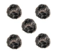 MUSISALY Lot de 5 Couvre-micro Coupe-vent en Fourrure Synthétique Légère et Portable pour Enregistrement Extérieur et Prise de Parole Publique