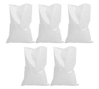 MUSISALY Lot de 5 Paquet Tissés Blancs en PP Imperméables pour Protection Les Inondations, Paquet de Lestage Robustes Anti-Fuite Latérale, Maison Collecte des Déchets