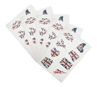 MUSISALY Lot de 5 sets de Tatouages Temporaires Décoratifs pour Visage Drapeau Royaume- Autocollants Pratiques et Délicats Accessoires Football pour Fêtes et Événements Sportifs