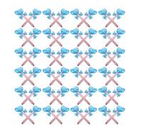 MUSISALY Lot de 50 Ballons Aluminium de Cœur Bleu Clair Bâtonnets Décoration Saint-Valentin Mariage et Anniversaire Ballons Légers Portables pour Fête Romantique