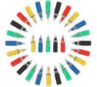 MUSISALY Lot de 50 Borniers pour Haut-Parleurs M3X45 MM Connecteurs de Bornes de Raccordement Audio Fiches Bananes Multicolores pour Câbles Audio et Installation Compacte