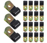 MUSISALY Lot de 50 Clips Câbles en Acier Inoxydable Isolation en Caoutchouc Clips Câbles Métalliques Robustes Électriques et Tubes