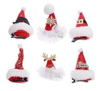 MUSISALY Lot de 6 Barrettes à Cheveux de Noël Mixtes - Pinces de Chapeau Flocon de Neige et Cerf - Accessoires Festifs pour Garçon et Filles et Adultes - Décoration Cheveux et Sapin Noël