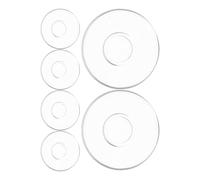 MUSISALY Lot de 6 Dessous de Verre en Verre Transparent, Haute Durabilité et Texture Agréable, Design Simple et Élégant, pour Salons de Thé et Hôtels Réutilisable