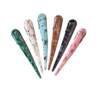 MUSISALY Lot de 6 grandes pinces à cheveux en corne de bœuf en acrylique à la mode pour filles supports de queue de cheval design exquis style aléatoire
