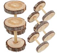 MUSISALY Lot de 6 Jouets pour Chat en Marron, Haltères à Mâcher pour Chatons, Jouets Interactifs pour Jouer la Maison et Prévenir Maladies des Gencives