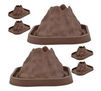 MUSISALY Lot de 6 Moules Volcaniques en Plastique Compact pour Expériences Scientifiques, Modèles Volcans Soi-même, Kit Éducatif Garçon et Filles pour Projet Scientifique et Apprentissage