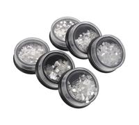 MUSISALY Lot de 6 Paillettes Argentées pour Nail Art Ongles, Adhérence Solide, Finition Miroir Brillante, Forme Flocons, Accessoires Manucure Professionnels pour Usage Quotidien et Salons