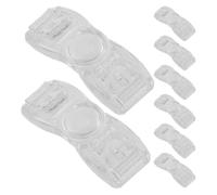 MUSISALY Lot de 8 Clips Transparents pour Boucle de Lunettes de Natation, Accessoires Universels en Plastique Résistants, Fermoirs de Remplacement pour Sangle, Idéals pour Natation et