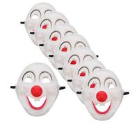 MUSISALY Lot de 8 Masques de Clown en PVC pour Carnaval et Soirée Masquée Masque Intégral Taille Unique pour Homme et Femme Accessoire Léger et Résistant pour Fête et Bal Masqué