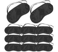 MUSISALY Masques de Sommeil pour Dormir Confortable et Léger Lot de 16 en Polyester Noir Bloque Efficacement la Lumière pour Hôtel et Vol