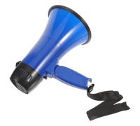 MUSISALY Mégaphone Portable Main Corne Sonore Enregistrement Microphone avec Alarme et Design Pliable Bleu Amplificateur Voix pour Guide Touristique et Vendeur