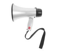 MUSISALY Mégaphone Portatif 25w Argenté en Plastique Léger Haut-Parleur Porte-Voix Enregistrement 240 Secondes pour Encouragement Sportif Et Animation en Extérieur