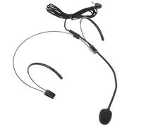 MUSISALY Micro-casque Filaire Noir Micro Flexible pour Enseignants et Conférenciers, Oreillette Ultra-légère à Double Écoute, Microphone Professionnel pour Présentations et Spectacles