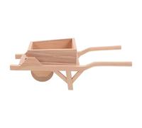 MUSISALY Mini Benne Décorative en Bois Solide pour Micro-Paysage Agricole Ornement de Mini-Camion Artisanal Accessoire Jardin Décoratif Simulation D’Outil Agricole en Bois Naturel