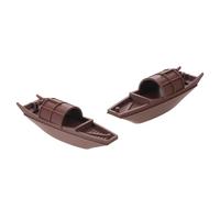 MUSISALY Modèle de Bateau Miniature Marron Élégant 2 Pièces en Résine Résistant Décoloration l'usure, Ornement Unique pour Décoration de Bureau pour Table ou Étagère