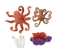 MUSISALY Modèle de Simulation Réaliste de Pieuvre pour Garçon et Filles, Taille Miniature, Ensemble Éducatif du Cycle de Croissance, Jeu Scientifique Pédagogique pour Éveil