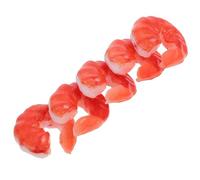 MUSISALY Modèles de Crevettes Factices Réalistes en PVC 5 Pièces pour Décoration de Table et Présentoirs Culinaires Accessoires Alimentaires pour Maison et Restaurant